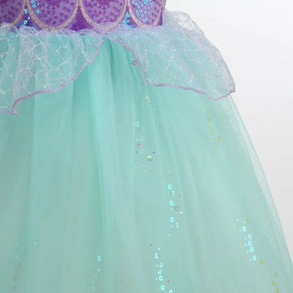 2026 Summer Dresses Baby Girl Carnival Mermaid Princess Dress Kids' Sets and Outfits Kids Clothes Girls Birthday Party Costume