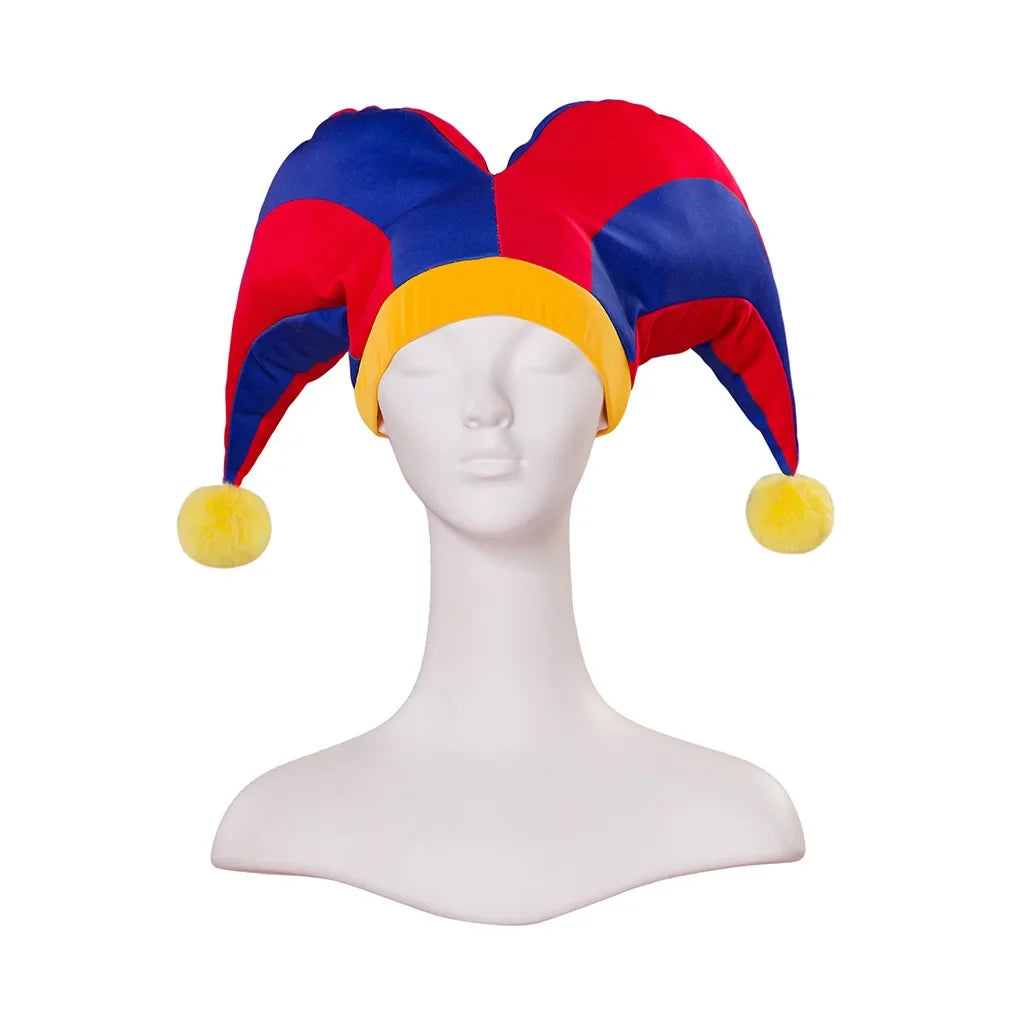 The Amazing Digital Freak Circus Pomni Cosplay Costume Women Men Caine Cartoon Uniform Hat Gloves Outfit Halloween Jorker Party