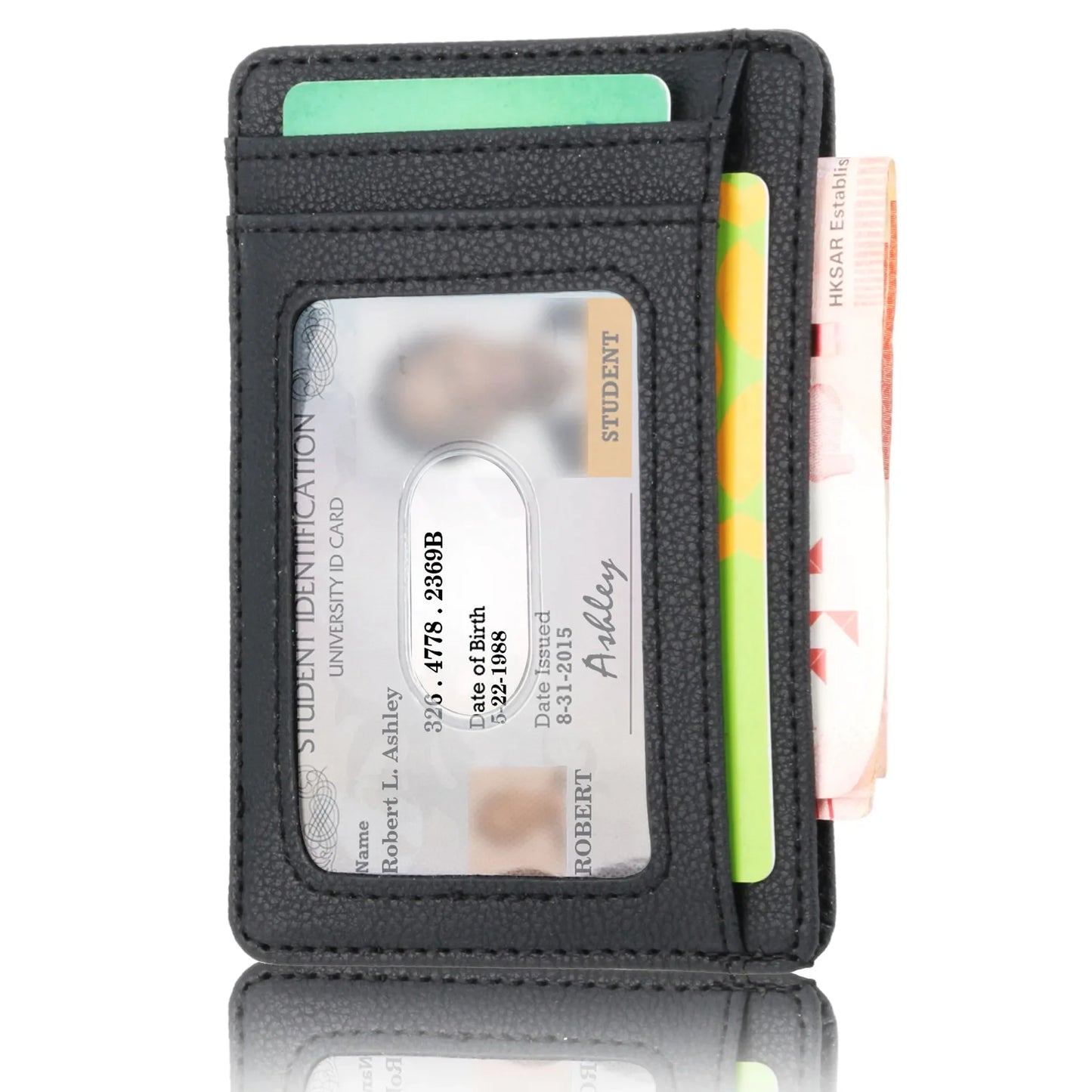 Blocking Wallet Business Card Cover for Case Super Thin Men Leather Credit Card Holder Card Travel Wallet Minimalist Wallet