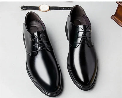 Height Increasing Shoes Man Hollow Breathable Taller Elevator Shoes 6CM Invisible Insole for Daily Men Heighten Wedding Shoes