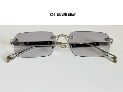 Square Sunglass Men Luxury Rimless Sunglasses Women Vintage Vacation Fashion Glasses Lunette Soleil Femme Gafas De Sol Hombre