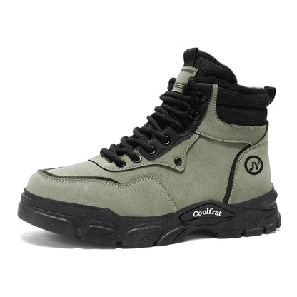 Mens Boots Casual Shoes Winter Platform Leather Designer Luxury Chelsea Cowboy Outdoor Work Safety Ankle Sneakers 2025
