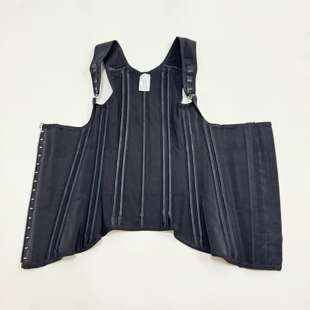 Fajas Body Shaper Shapewear Women Vest Tops Double Compression Waist Trainer Corset Adjustable Zipper and Hook-eyes