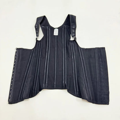 Fajas Body Shaper Shapewear Women Vest Tops Double Compression Waist Trainer Corset Adjustable Zipper and Hook-eyes