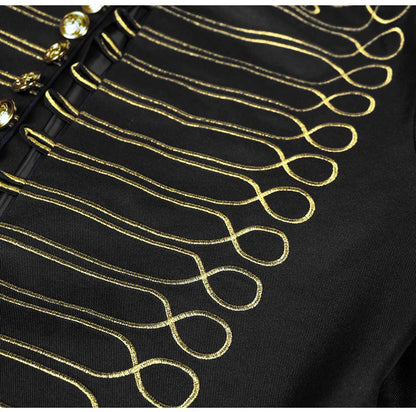 2025 New Black-gold/Silver Halloween Blazer Jacket for Men and Women,medieval Court Dress, Vintage Gothic Steam Drummer Costume