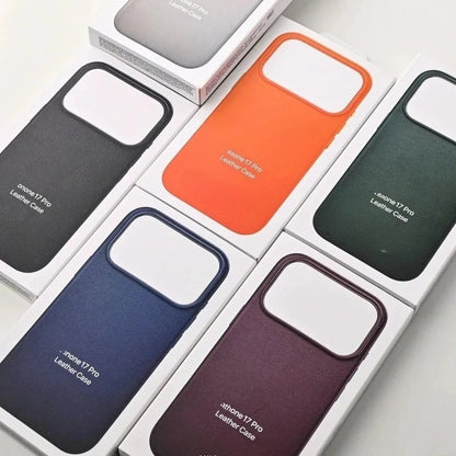 Official Leather Case for IPhone 17 Pro Max 16 15 14 13 Pro Max for Magsafe Magnetic Protective Cover Anti-drop Case