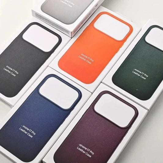 Official Leather Case for IPhone 17 Pro Max 16 15 14 13 Pro Max for Magsafe Magnetic Protective Cover Anti-drop Case