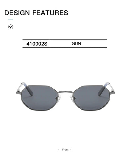 Retro Small Polygon Polarized Sunglasses Women Metal UV400 Sun Glasses Men Anti-Glare UV400 Goggles Driving Eyewear