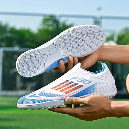 New Men Football Boots Outdoor Sport Training Soccer Shoes Match Boys Adult Cleats Breathable Non Slip Long Spikes Comfortable