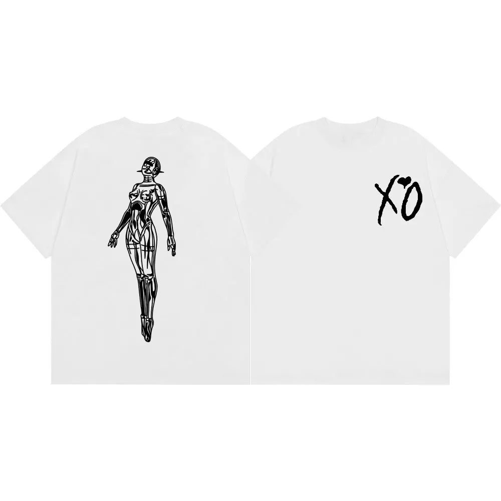 Rapper The Weeknd Merch T-shirt Men Women Clothing Fashion Hip Hop Short Sleeve T-shirts Summer Casual Loose 100%cotton T Shirts