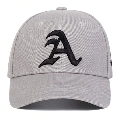 Unisex Gothic Letter A Embroidery Baseball Caps Spring And Autumn Outdoor Adjustable Casual Hats Sunscreen Hat