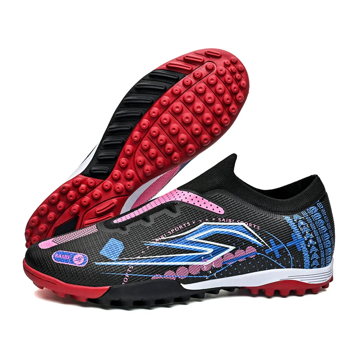 TF Soccer Cleats Men Women Kids PU Synthetic Upper Rubber Outsole Wear-resistant Non-slip Training Shoes