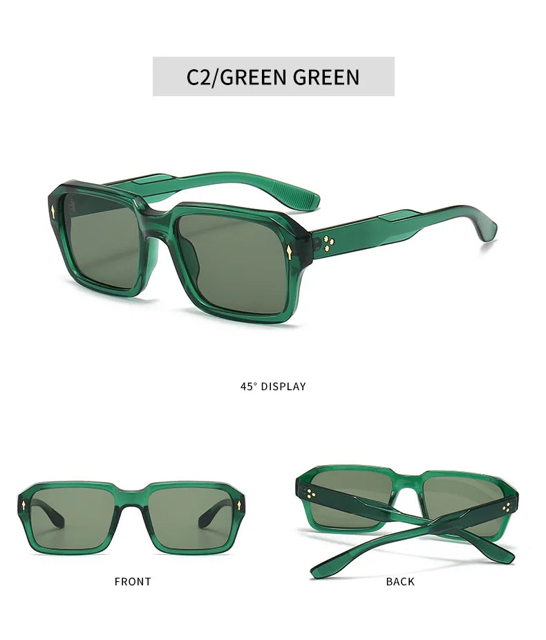 Square Sunglass Men Fashion Sunglasses Women 2025 Trendy Vintage Fashion Glasses Retro Gafas De Sol Hombre Lunette Soleil Femme