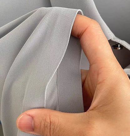 Summer new high-quality ice silk fabric comfortable polo shirt fashionable high-end mens exquisite badge breathable short sleeve