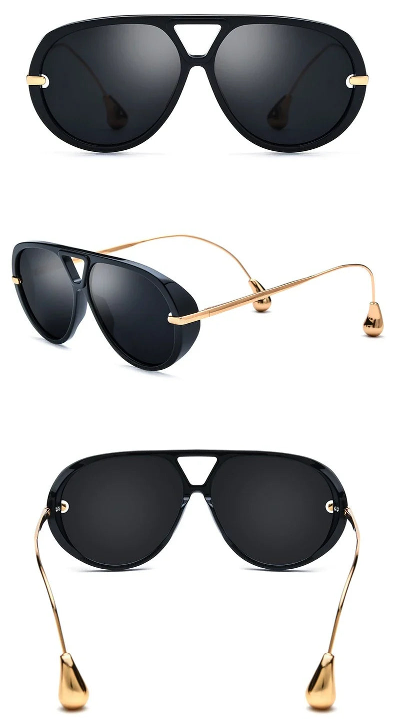 2026 Trend High Quality Pilot Sunglasses Acetate Frame Man Polarized Glasses Women Personality Alloy Legs UV400 Outdoor Eyewear