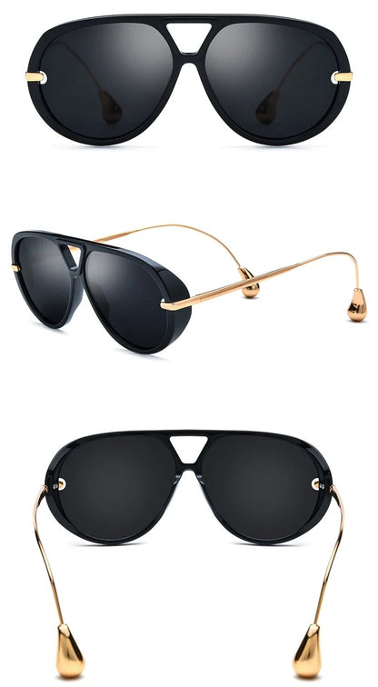 2026 Trend High Quality Pilot Sunglasses Acetate Frame Man Polarized Glasses Women Personality Alloy Legs UV400 Outdoor Eyewear