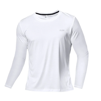 Men's Quick Dry Long Sleeve Gym Running Moisture Wicking Round Neck T-Shirt Training Exercise Gym Sport Shirt Tops Lightweight