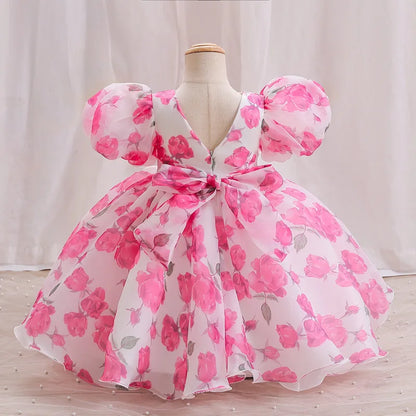 Rainbow Tutu Girls Party Dress Pageant Children Costume Princess Kids Bridesmaid Clothes For Birthday Wedding Gowns Vestidos 1-6