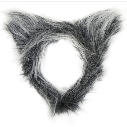 Girls Wolf Ear Headband Tail Skirt Mask Suit Wolf Cosplay Costumes Children Stage Costume Birthday Gift Halloween Animal Dress