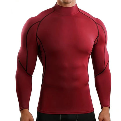 Men Running T shirt Quick Dry Bodybuilding Sport Shirt Long Sleeve Shirts Compression Top Fitness Tight Rashgard Gym T-Shirt Men