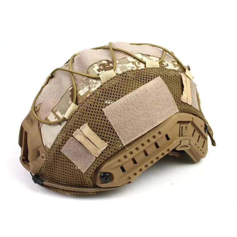 BOOIU Tactical Helmet Cover Cloth for Airsoft Fast Helmet with Velcro Hunting CS Camo Safety Helmet Cloth-Without Sport Helmet