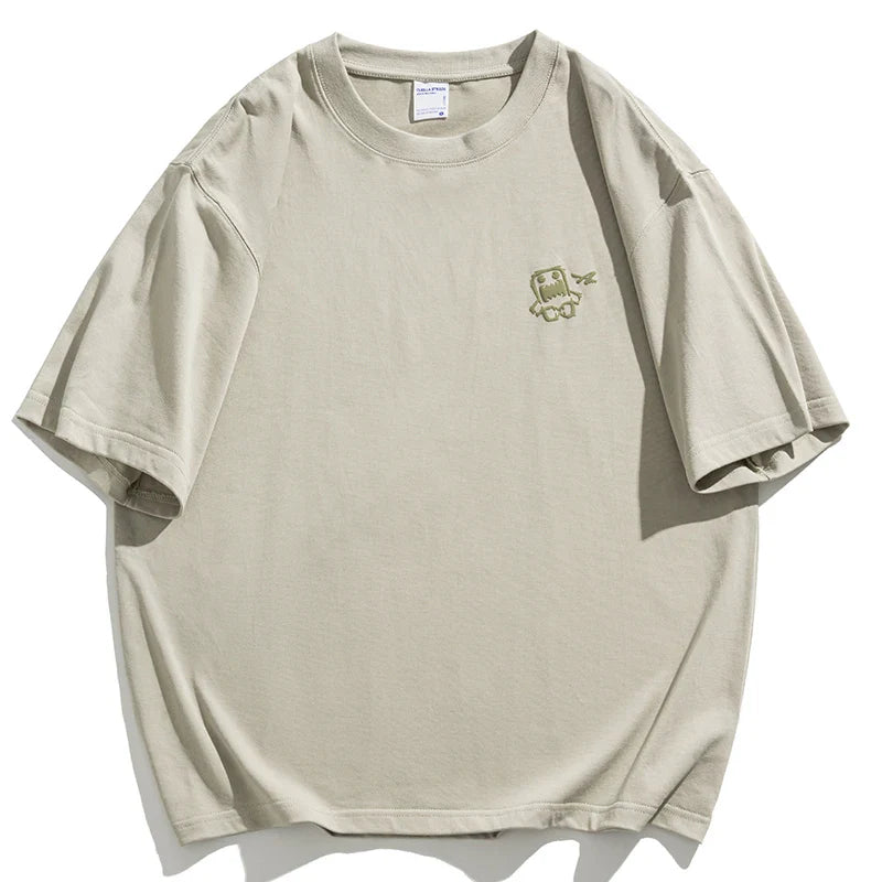 Summer Korean Oversize T-Shirt For Men Streetwear Harajuku High Quality Short Sleeve Loose Casual Tops Hip Hop Trendy Tee Male