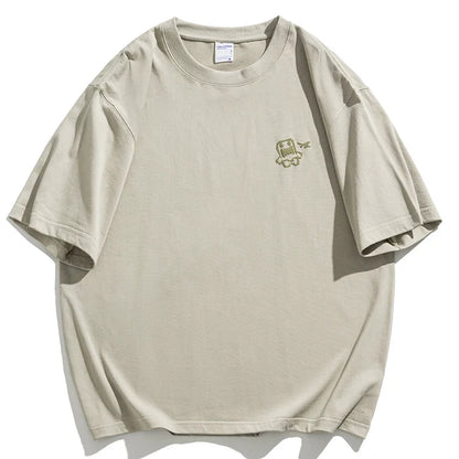 Summer Korean Oversize T-Shirt For Men Streetwear Harajuku High Quality Short Sleeve Loose Casual Tops Hip Hop Trendy Tee Male
