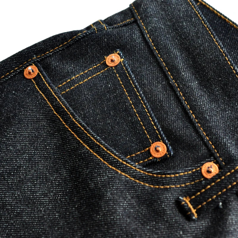 Men Jeans Denim Jeans for Men Taper Fit Selvedge Denim Raw Jeans Blue Jeans Thick 18 OZ Vintage