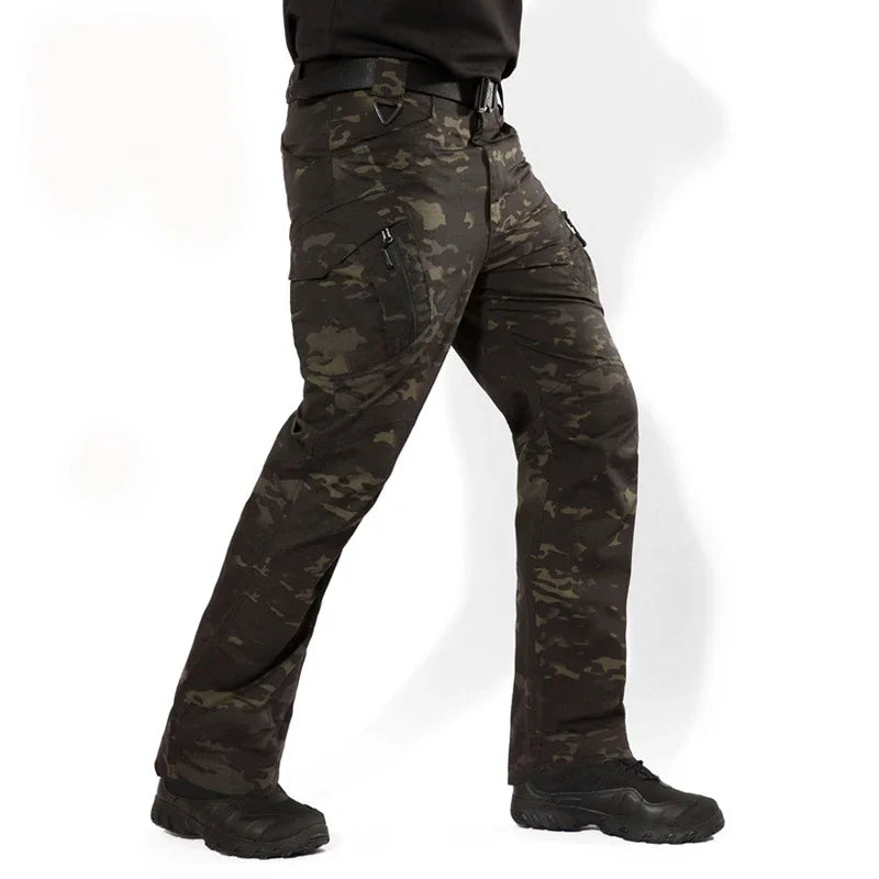 IX9 City Tactical Cargo Pants Men Hiking   Hunting Pants Cotton Many Pockets Stretch Flexible Man Trousers XXXL