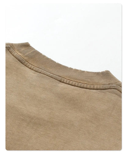 Long-sleeved t-shirt with bottom color