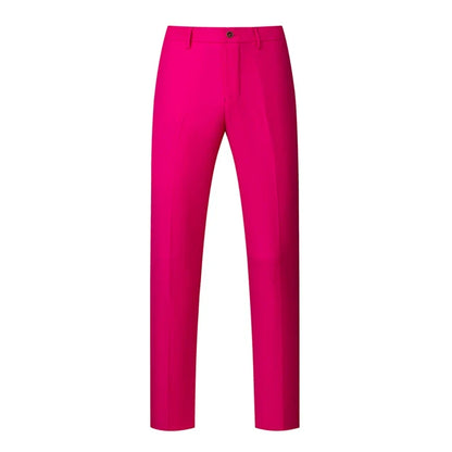 2026 New Men's Rose Red Trousers, Asian Size Blue Formal Pants, Black Pantalon Hombre.