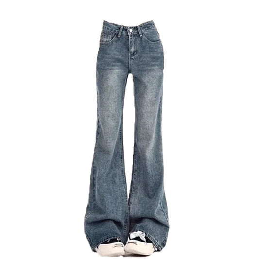 Ladies Flare Trousers Leisure Slimming Vintage Inspired Autumn High Waist Bell Women's Pants Flared Jeans Y2K