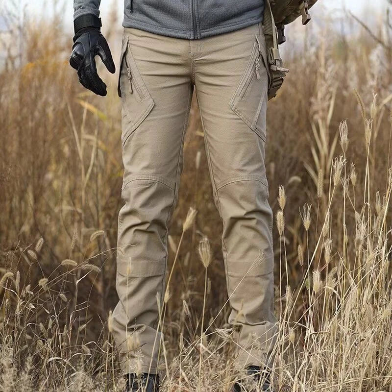 Stretch Canvas 97% Cotton 3% Spandex Tactical Pants For Men Climbing Hiking Trekking Cargo Pants Trousers