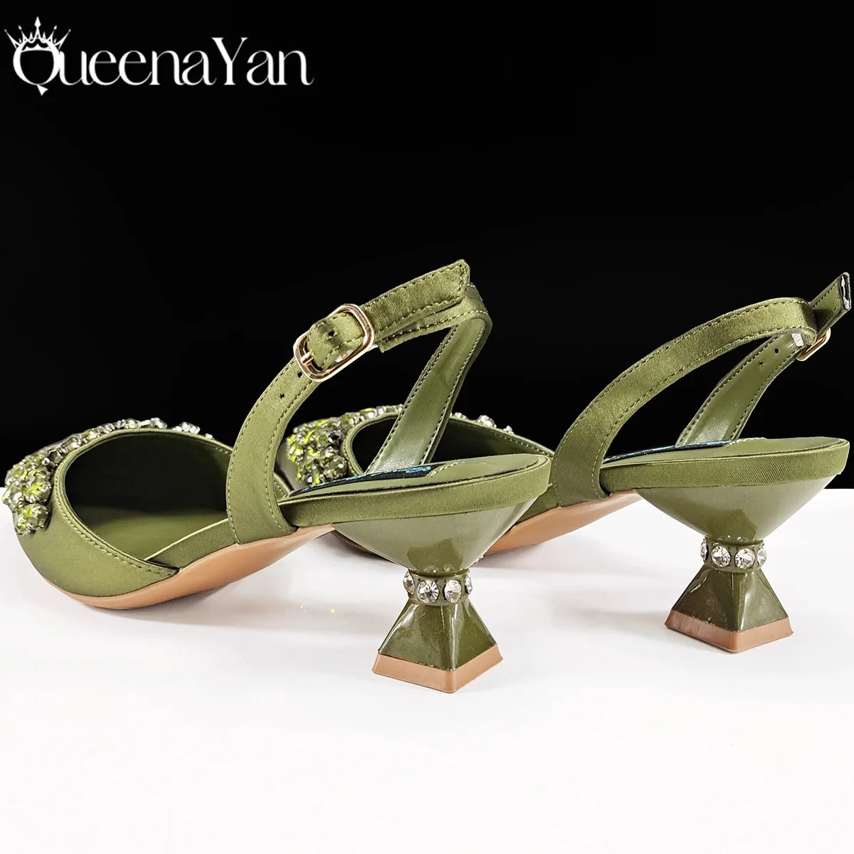 Italian Shoes and Handbags Accessory Set with Rhinestone Metal Embellishments Wedding Shoes Bridal Shoes Designer