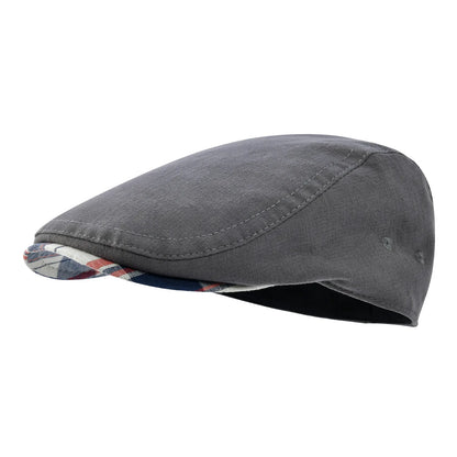 Mens Flat Cap Soft Vintage Linen Hats Casual Retro Newsboy Hat Beret for Male Driving Ivy Hats Summer Autumn