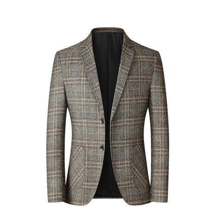 New Men Blazer Slim Fit Plaid Long Sleeve Smart Casual Blazer for Men 2026 Spring and Autumn Wedding Coat for Men Clothes