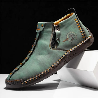 2026 New Style Comfortable Loafers Fashion Ethnic Style Casual Shoes Men's Slip-on Spring Breathable Boots Plus Size Ankle Boots