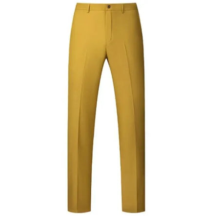 New Men Solid Colour Formal Suit Pants Black / Red / Royal Blue Homme Wedding Office Social Slim Fit Trousers