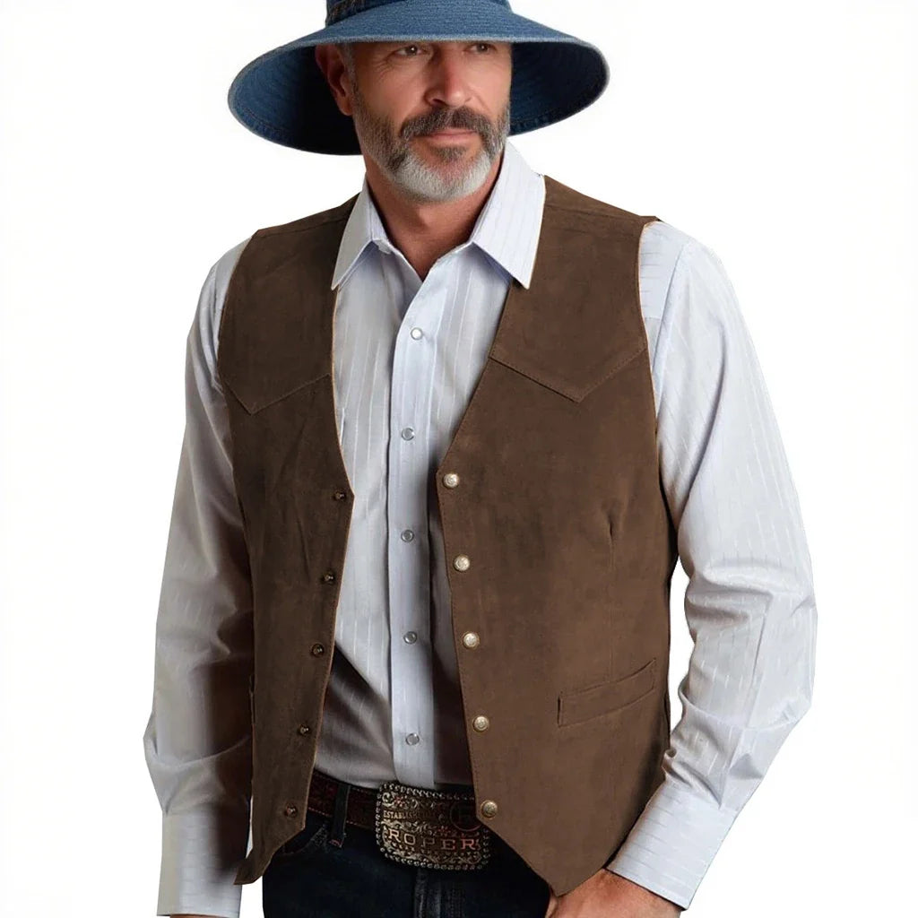 Mens Solid Suit Vests Slim Fit Classic V Neck Metal Buttons Suede Vest for Men Business Professional Smart Casual Waistcoat