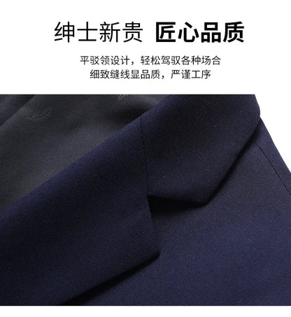 2026 New Arrival Men's Solid Navy Blue  black Blazer Single Breasted Formal Suit Jacket