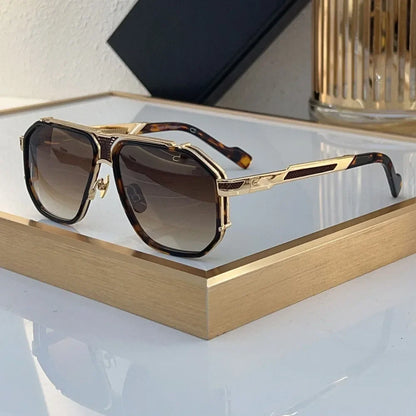 Luxury 0683 Alloy Sunglasses Men Brand Design Women Top Quality Hollow Top Quality Original Irregular Square Classical with Case