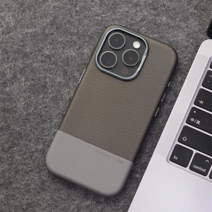Business Hit Color Relief Leather Case For iPhone 17 Pro Max 16 15 14 13 17Air Magsafe Magnetic Wireless Charge Alloy Lens Cover