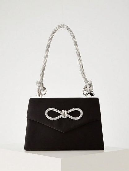 Exquisite and gorgeous butterfly diamond handbag, fashionable and versatile chain shoulder crossbody bag, suitable for travel.