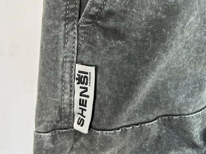 High Quality Snow Wash Distressed Cargo Pants Men Korean Fashion Plus Size Harem Pants Streetwear Joggers Casual Baggy Trousers