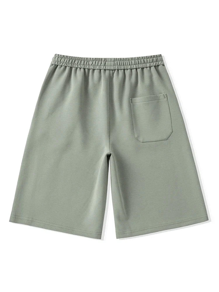 Men's Shorts Summer Clothes Fashion Letter Printed Casual Sweatpants Solid Color Loose Cotton Short Pants Male Straight Shorts