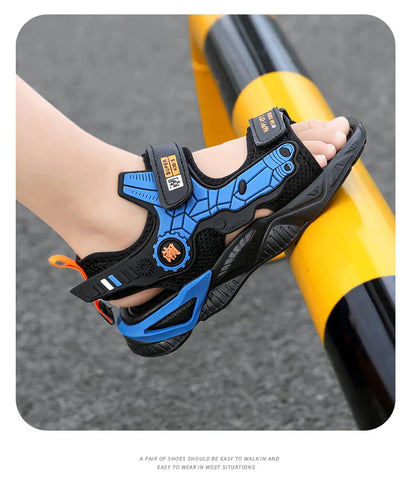 Summer Kids Outdoor Non-Slip Sandals 5-16Years Old Boys Fashion Sport Beach Shoes Breathable Children Casual Walking Sandials