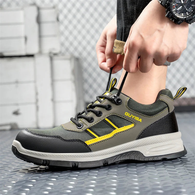 Latest 2024 Fashion Insulation 10KV Men Safety Work Shoes Sneakers Steel Toe Anti Smashing Indestructible Male Footwear