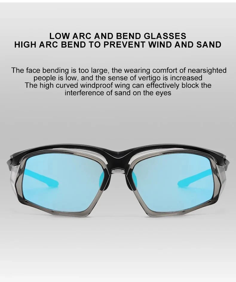 Sports Running Sunglasses Men Mountaineering Wind  Sand TR90 Polarized Sunglasses Safety Eyewear Customizable Prescription