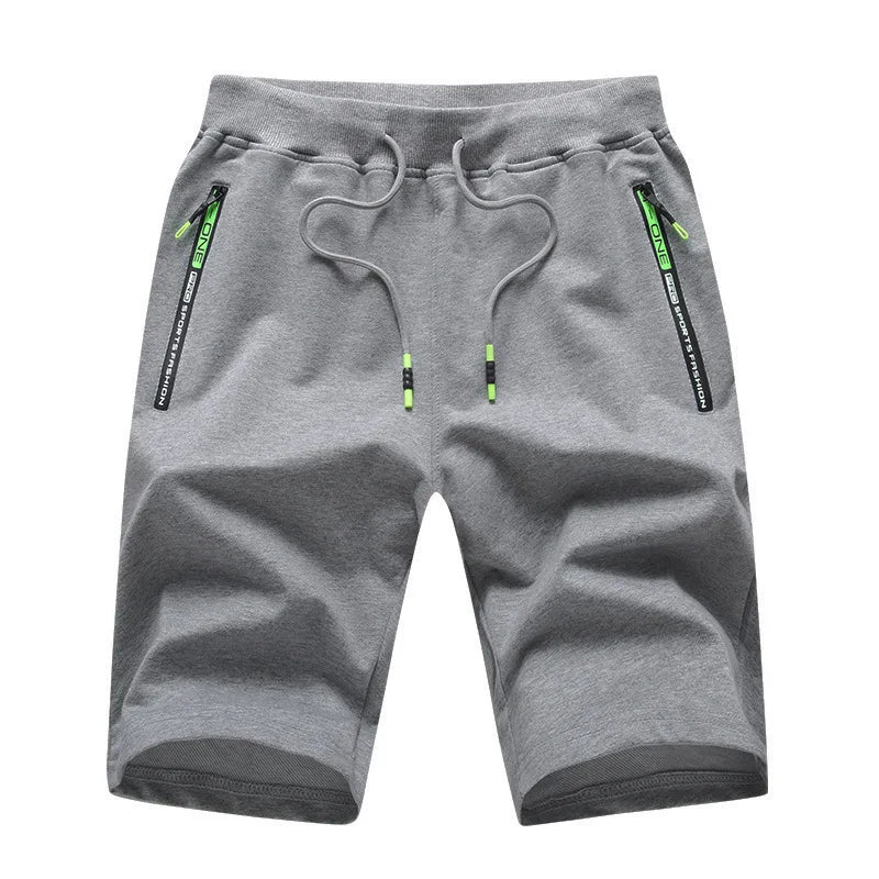 Men Summer Knit Cotton Knee Length Shorts Men Loose Sports Casual Pants Men Plus Size Breathable Lightweight Five Point Trousers