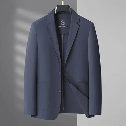 2025 Summer Ice Silk Thin Sunscreen Suit Jackets for Men Classic Business Casual Blazers Wedding Social Dress Coat Men Clothing